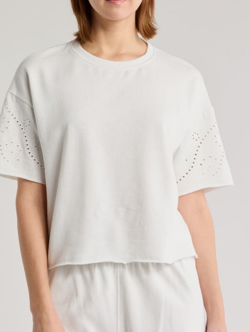 Splendid White Raylee Eyelet Sweatshirt - Women